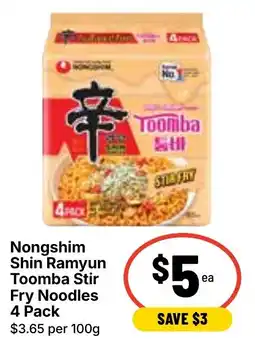 Ritchies Nongshim Shin Ramyun Toomba Stir Fry Noodles offer