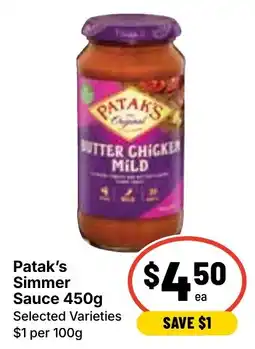 Ritchies Patak's Simmer Sauce offer
