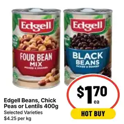 Ritchies Edgell Beans, Chick Peas or Lentils offer