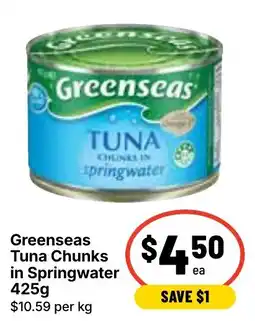 Ritchies Greenseas Tuna Chunks in Springwater offer