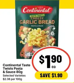 Ritchies Continental Taste Twists Pasta & Sauce offer