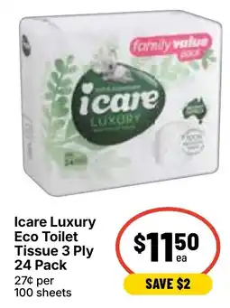 Ritchies Icare Luxury Eco Toilet Tissue 3 Ply offer