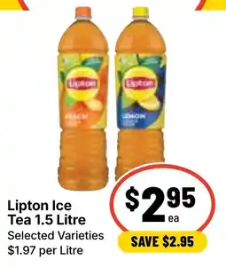 Ritchies Lipton Ice Tea 1.5 Litre Selected Varieties offer