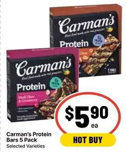 Ritchies Carman's Protein Bars 5 Pack offer