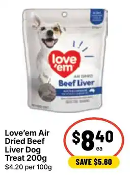 Ritchies Love'em Air Dried Beef Liver Dog Treat offer