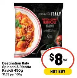 Ritchies Destination Italy Spinach & Ricotta Ravioli offer