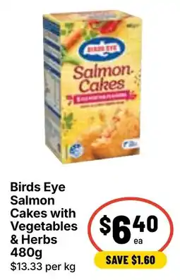 Ritchies Birds Eye Salmon Cakes with Vegetables & Herbs offer