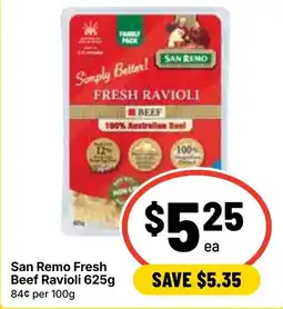 Ritchies San Remo Fresh Beef Ravioli offer