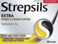 Good Price Pharmacy Strepsils Extra Honey & Lemon Numbing 36 Lozenges offer