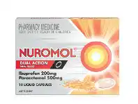Direct Chemist Outlet Nuromol Dual Action Liquid 10 Capsules offer