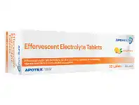 Apohealth Effervescent Electrolyte Tablets Orange Flavour 20 Pack