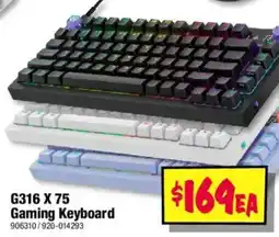 JB Hi-Fi G316 X 75 Gaming Keyboard offer