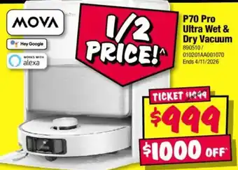 Mova P70 Pro Ultra Wet & Dry Vacuum