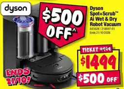 JB Hi-Fi Dyson Spot+Scrub Ai Wet & Dry Robot Vacuum offer