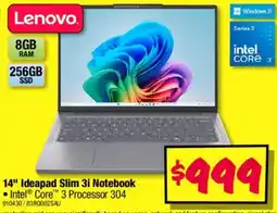 JB Hi-Fi Lenovo 14" Ideapad Slim 3i Notebook offer