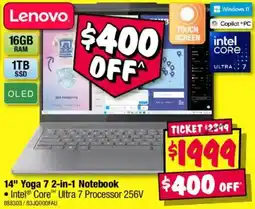 JB Hi-Fi Lenovo 14" Yoga 7 2-in-1 Notebook offer