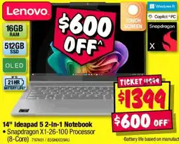 JB Hi-Fi Lenovo 14" Ideapad 5 2-In-1 Notebook offer