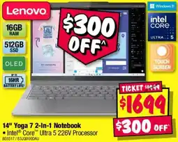 JB Hi-Fi Lenovo 14" Yoga 7 2-In-1 Notebook offer