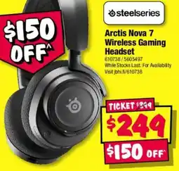 JB Hi-Fi Steelseries Arcitis Nova 7 Wireless Gaming Headset offer