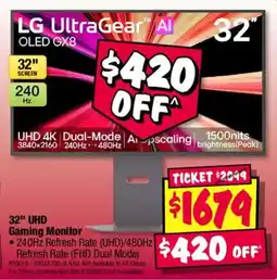 JB Hi-Fi LG UltraGear AI OLED GX8 32" Gaming Monitor offer