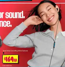 JB Hi-Fi Bose Noise Cancelling Wired Earbuds offer