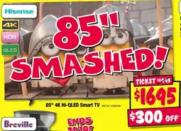 JB Hi-Fi Hisense 85" 4K Hi-QLED Smart TV offer