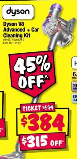 JB Hi-Fi Dyson V8 Advanced + Car Cleaning Kit offer