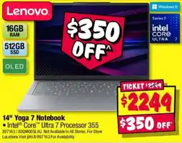 JB Hi-Fi Lenovo 14" Yoga 7 Notebook offer