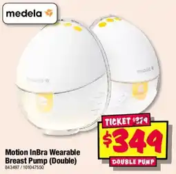 JB Hi-Fi Medela Motion InBra Wearable Breast Pump (Double) offer