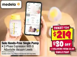 JB Hi-Fi Medela Solo Hands-Free Single Pump offer