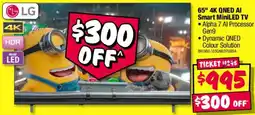 JB Hi-Fi LG 65" 4K QNED AI Smart MiniLED TV offer