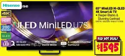 JB Hi-Fi Hisense 65" MiniLED Hi-QLED 4K Smart AI TV offer