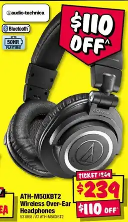 JB Hi-Fi audio-technica ATH-M50XBT2 Wireless Over-Ear Headphones offer