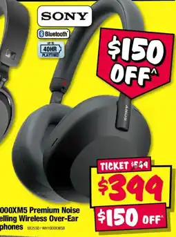 JB Hi-Fi Sony 000XM5 Premium Noise Cancelling Wireless Over-Ear Headphones offer
