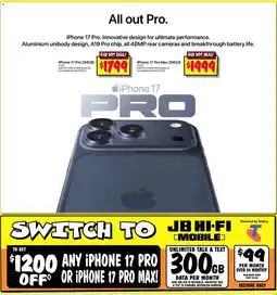JB Hi-Fi iPhone 17 Pro offer