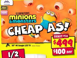 JB Hi-Fi 55" 4K Google LED TV offer