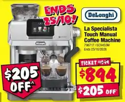 JB Hi-Fi DeLonghi La Specialista Touch Manual Coffee Machine offer