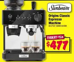JB Hi-Fi Sunbeam Origins Classic Espresso Machine offer