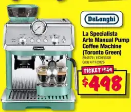 JB Hi-Fi DeLonghi La Specialista Arte Manual Pump Coffee Machine offer
