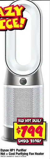 JB Hi-Fi Dyson HP1 Purifier Hot + Cool Purifying Fan Heater offer