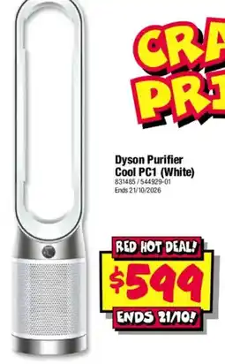 JB Hi-Fi Dyson Purifier Cool PC1 (White) offer