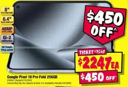 JB Hi-Fi Google Pixel 10 Pro Fold 256GB offer