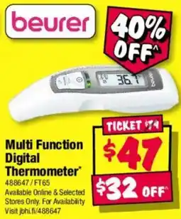 JB Hi-Fi beurer Multi Function Digital Thermometer offer