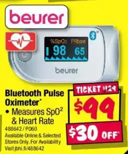 JB Hi-Fi beurer Bluetooth Pulse Oximeter offer