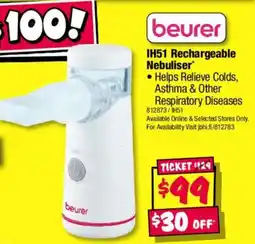 JB Hi-Fi beurer IH51 Rechargeable Nebuliser offer