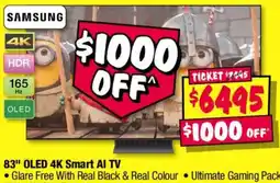 JB Hi-Fi Samsung 83" OLED 4K Smart AI TV offer