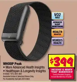 JB Hi-Fi WHOOP Peak offer