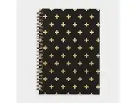Officeworks Otto A5 Spiral Notebook 200 Pages Black Gold offer