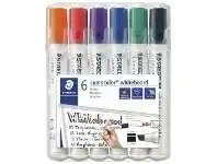 Officeworks Staedtler Lumocolor Whiteboard Markers Chisel Assorted 6 Pack offer