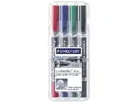Officeworks Staedtler 348 Permanent Duo Markers Assorted 4 Pack offer